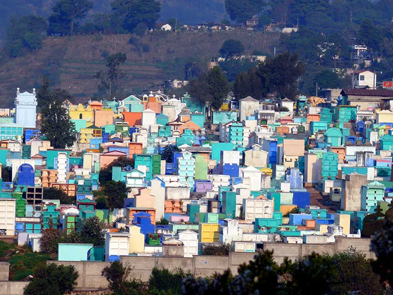 City of colourful houses in Guatemala