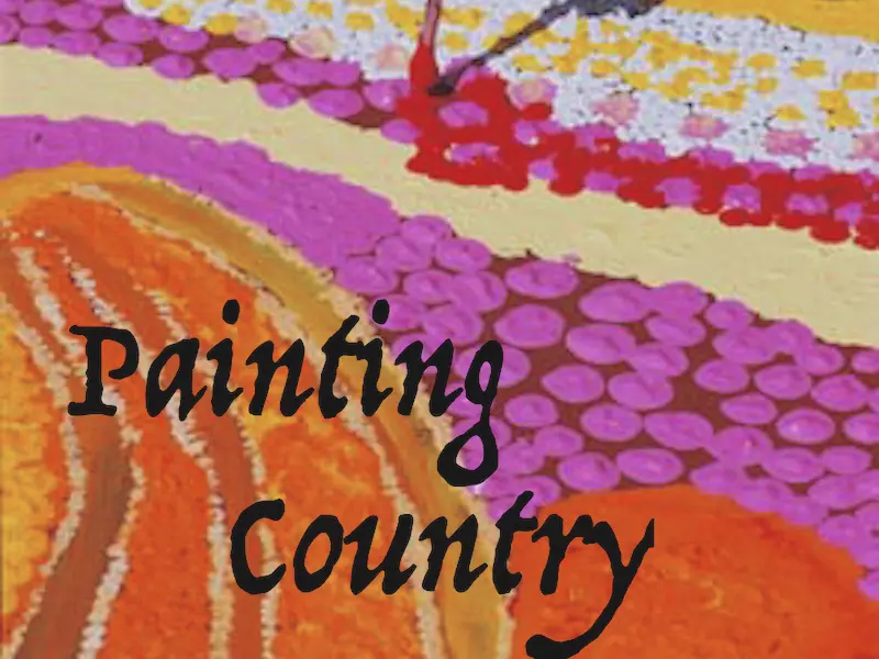 close up of colourful aboriginal dot painting
